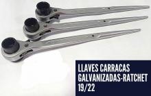 Llave carraca galvanizada 19 22